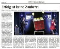Zauberer in der Presse - Deutsche Meisterschaft der Zauberkunst
