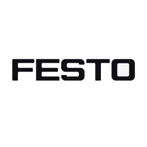 Festo Logo auf grauem Hintergrund