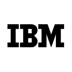 Schwarzes IBM-Logo auf hellem Hintergrund