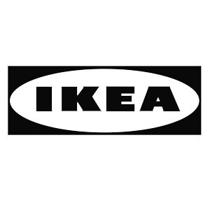 IKEA Logo in Schwarz-Weiß