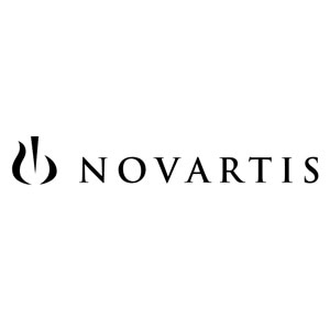 Novartis Logo auf weißem Hintergrund