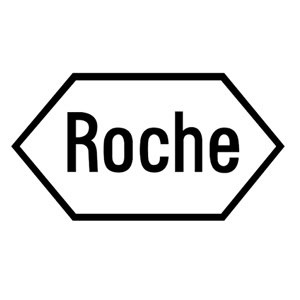 Roche Firmenlogo im sechseckigen Rahmen